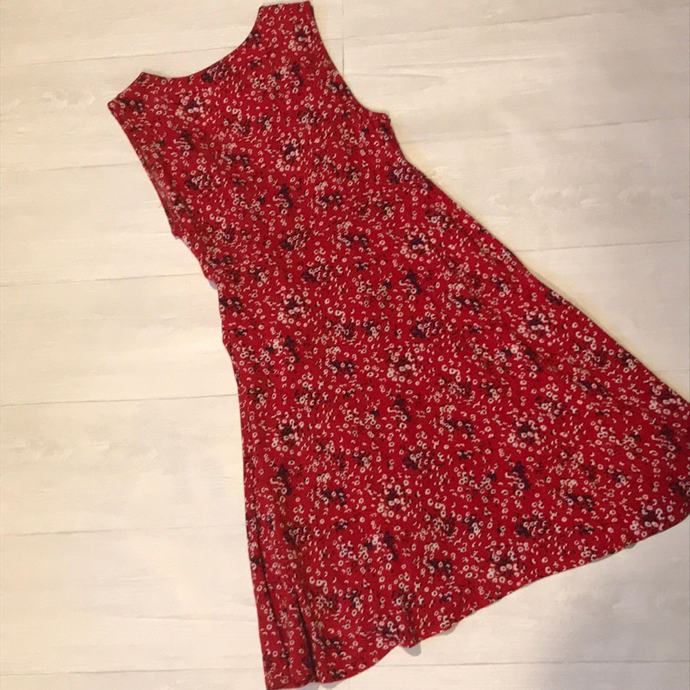 Universal Thread Red Floral Wrap Dress - Picture 6 of 8